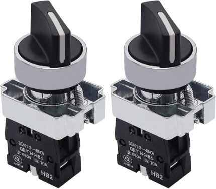 Selector Switch Latched 3 Position (Black)